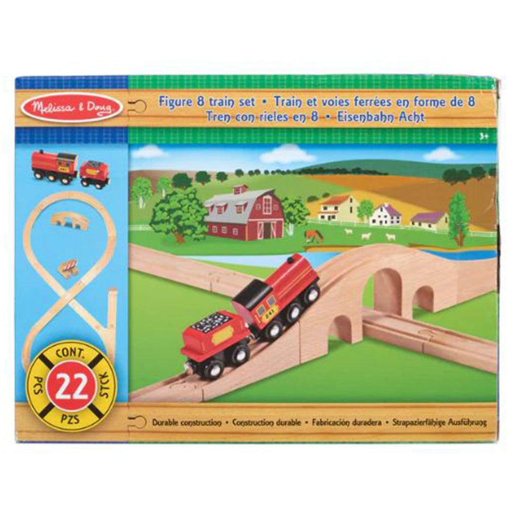 Melissa And Doug Figure Eight Wooden Train Set