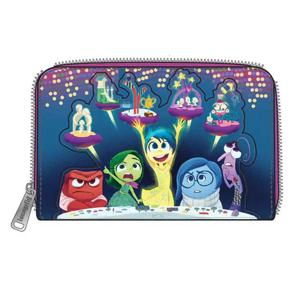 Loungefly Disney Pixar Inside Out Control Panel Zip Wallet
