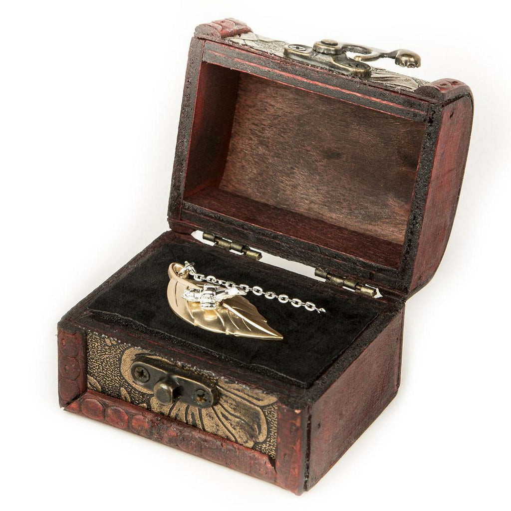 Firefly 14k Gold Plated/Sterling Silver Leaf on the Wind Pendant Necklace