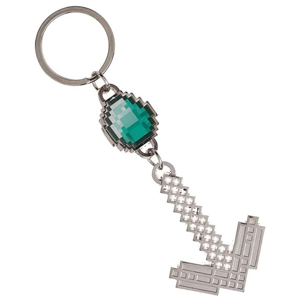 Minecraft Diamond Gem Pickaxe Keychain