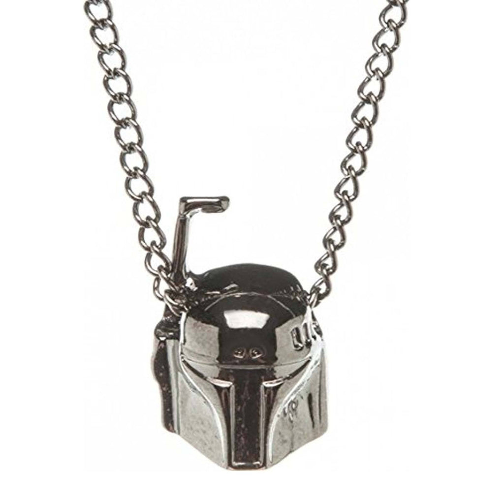 Star Wars Boba Fett Gunmetal Black 3D Pendant Necklace