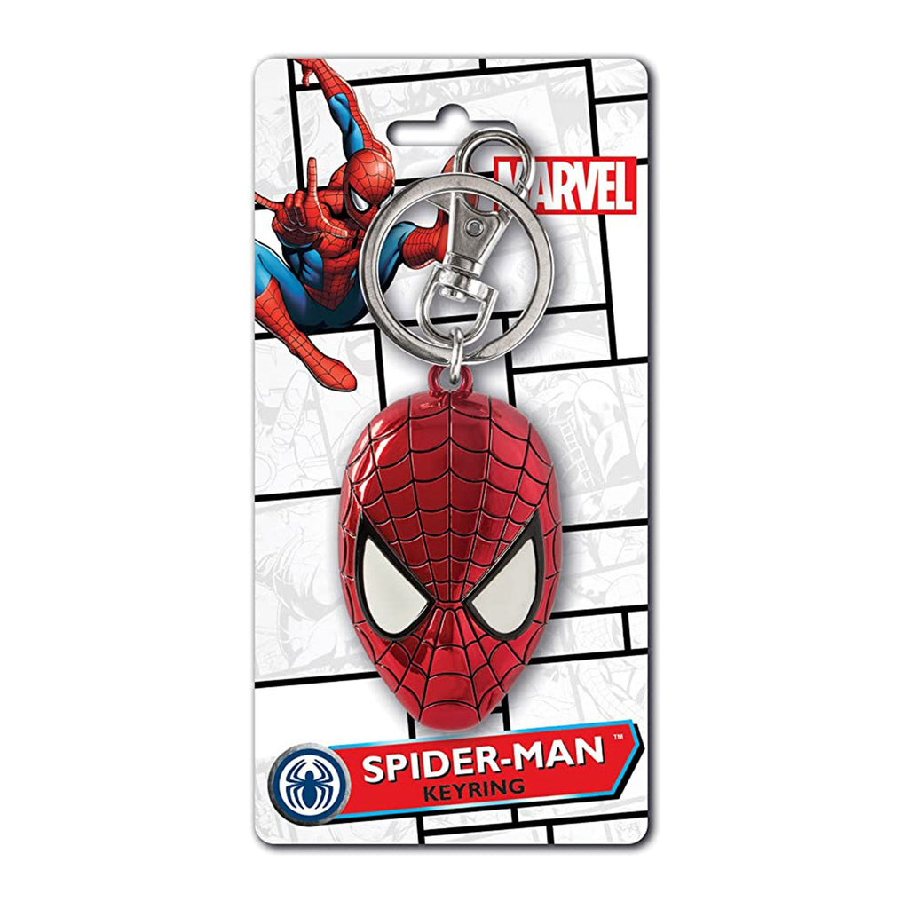 Marvel Spider-Man Red Mask Metal Keychain