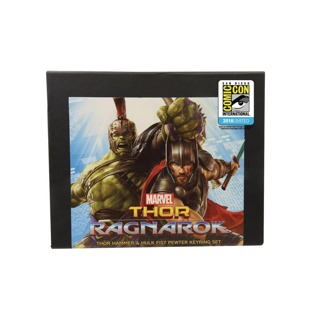 Marvel Thor Ragnarok SDCC Hammer Hulk Fist Keychain Set