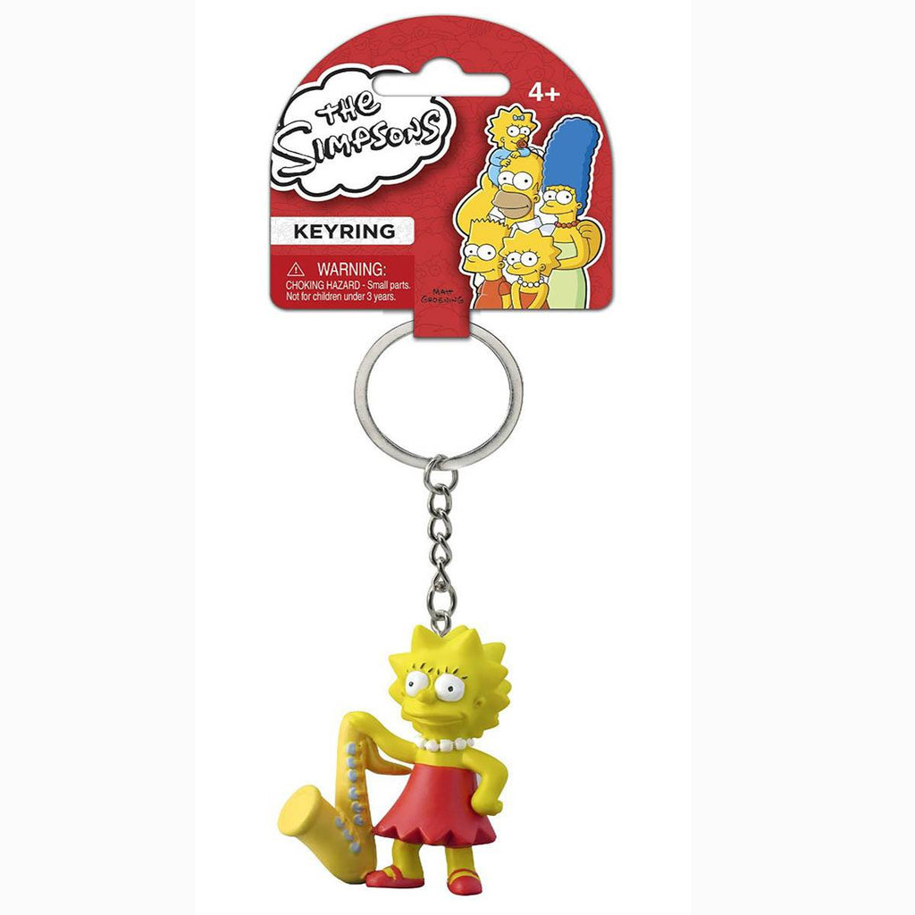 Simpsons Lisa With Saxamaphone Figure Keychain