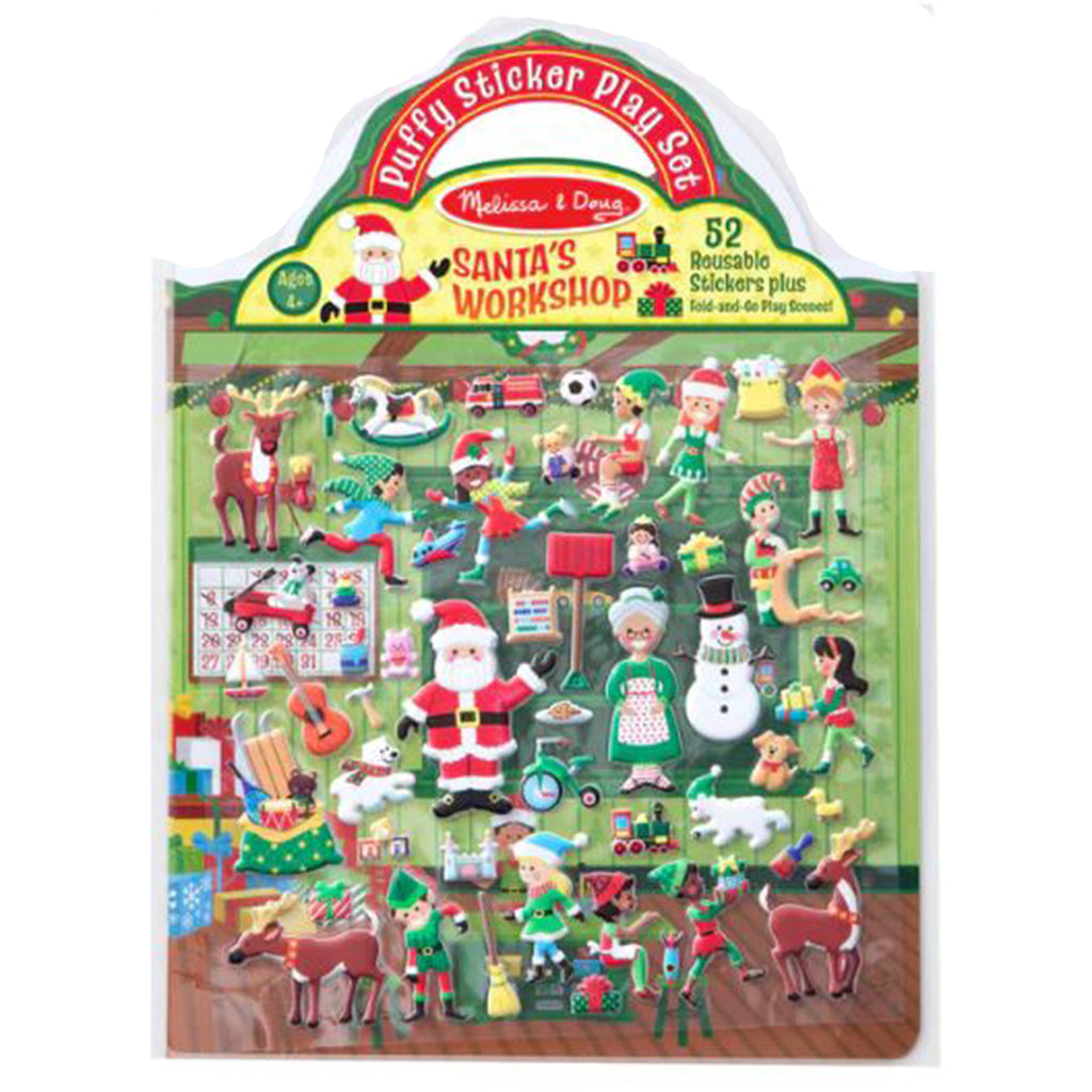 Melissa And Doug Santa's Workshop Reusable Puffy Sticker Set - Radar Toys