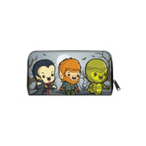 Loungefly Universal Monsters Chibi Line Zip Around Wallet - Radar Toys