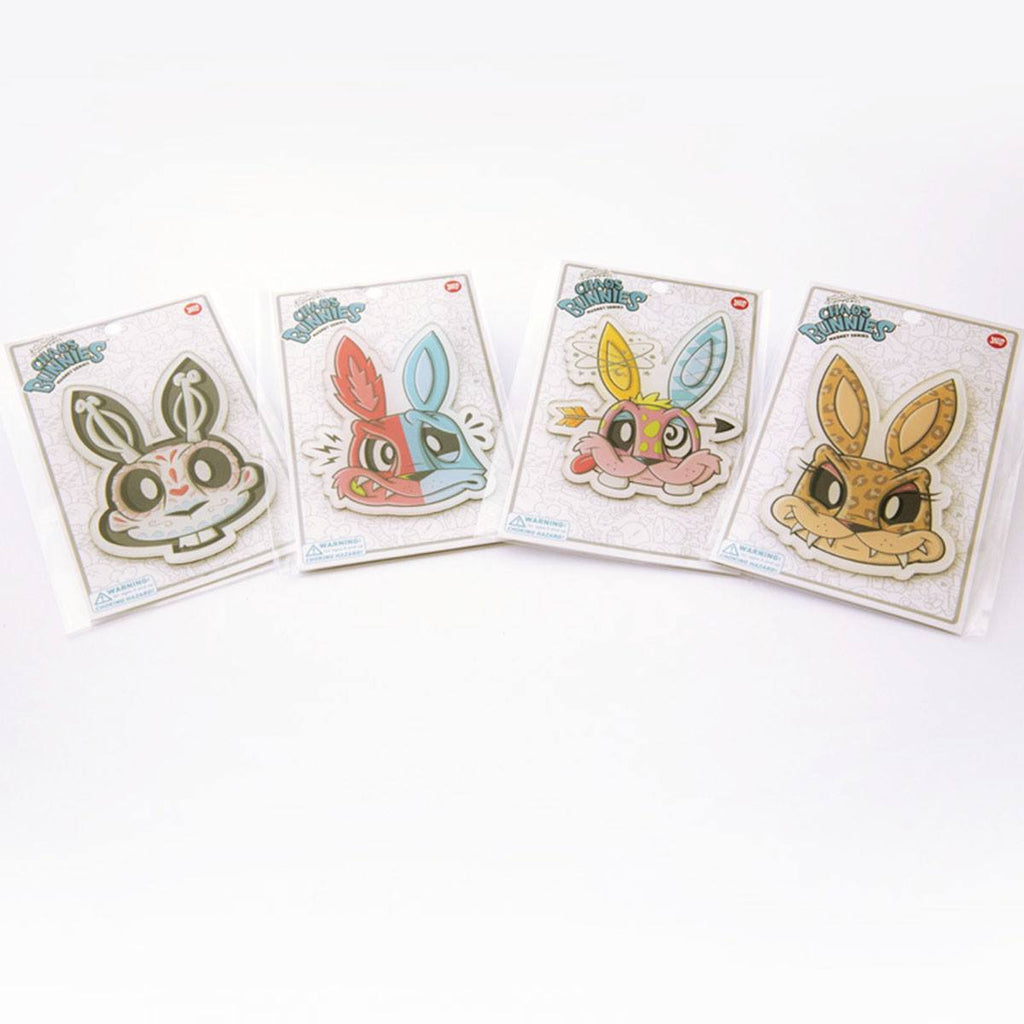 Chaos Bunnies Magnet Series Set of 4 Acrylic Magnets - Radar Toys