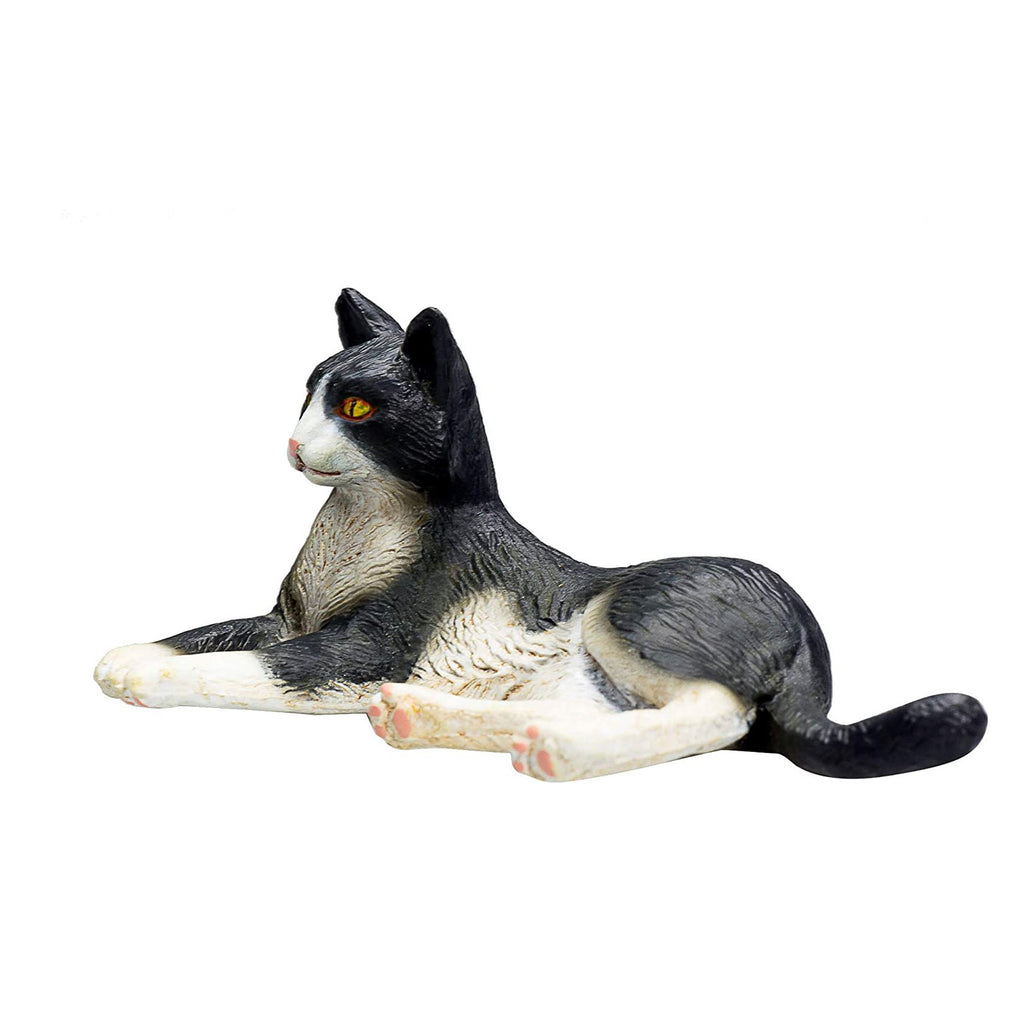 MOJO Cat Lying Black And White Animal Figure 387367