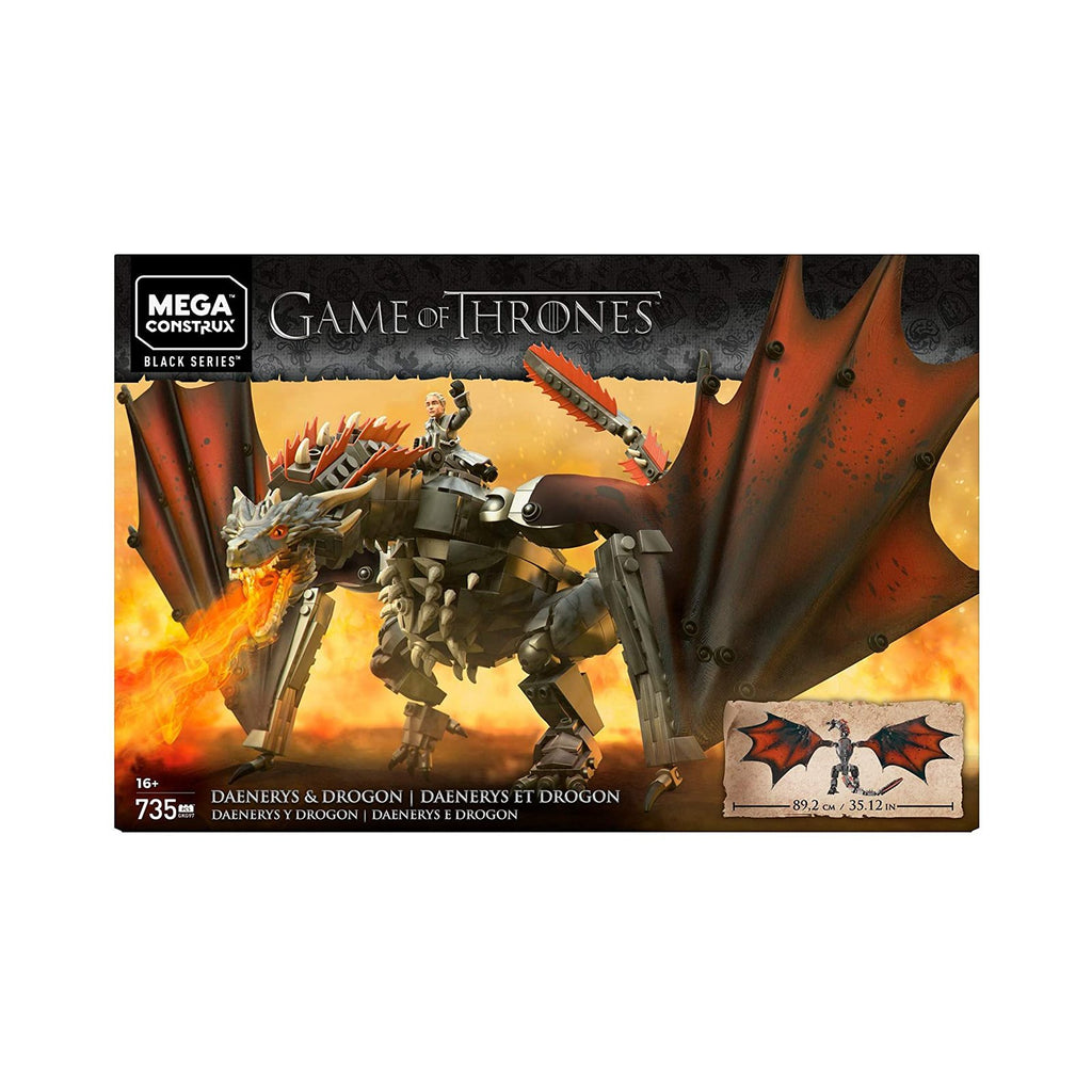 Mega Construx Game Of Thrones Black Series Daenerys Drogon Set - Radar Toys