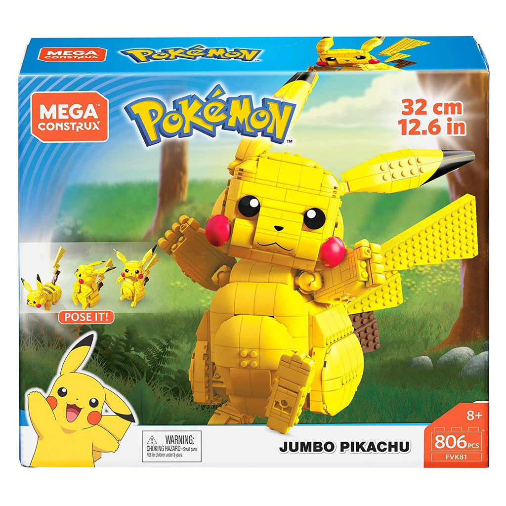Mega Construx Pokemon Jumbo Pikachu Building Set - Radar Toys