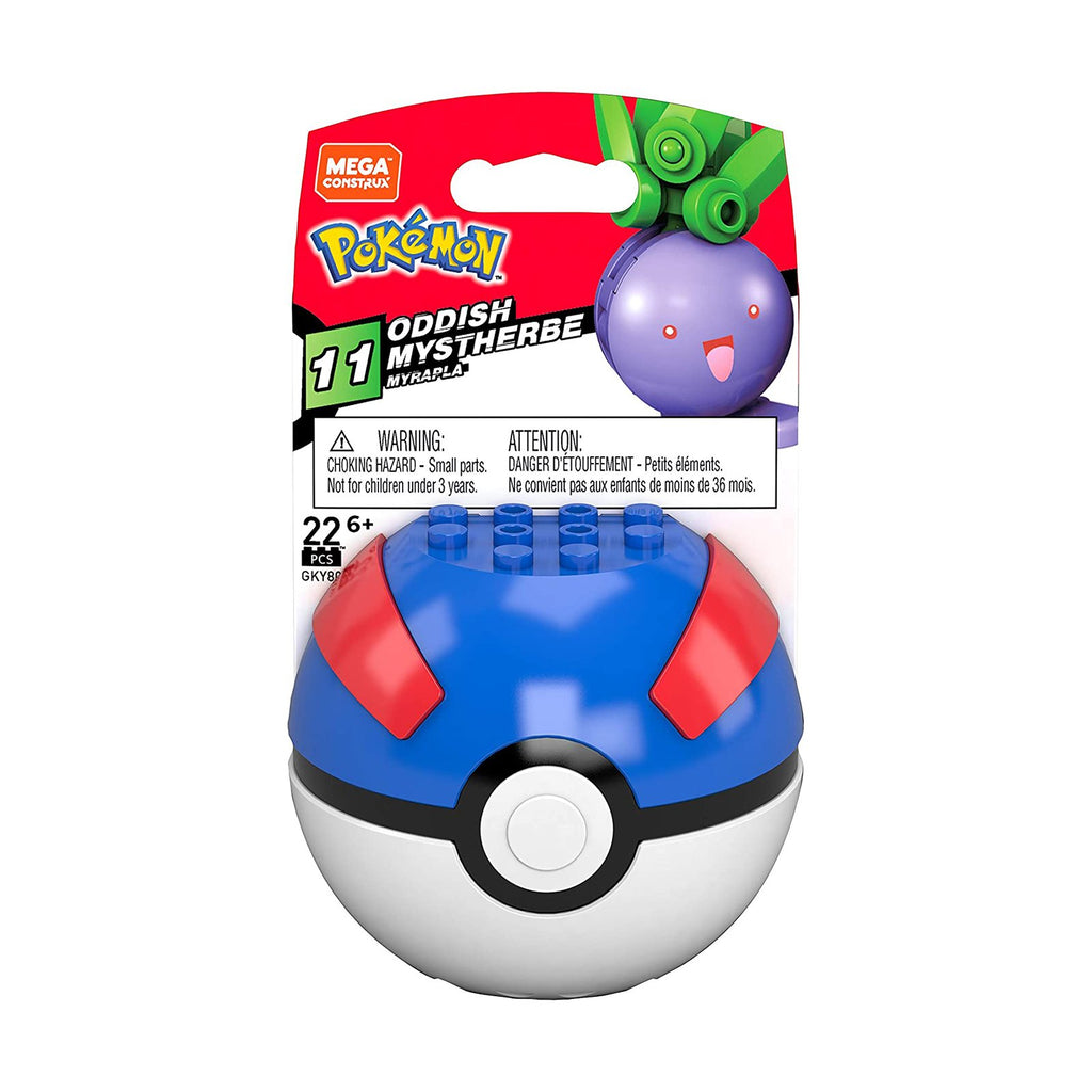 Mega Construx Pokemon Oddish Mystherbe Poke Ball Building Set - Radar Toys