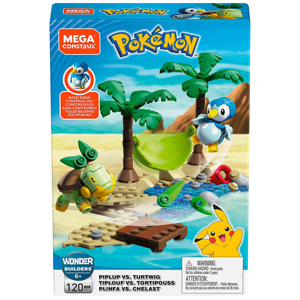 Mega Construx Pokemon Piplup Vs Turtwig Building Set - Radar Toys