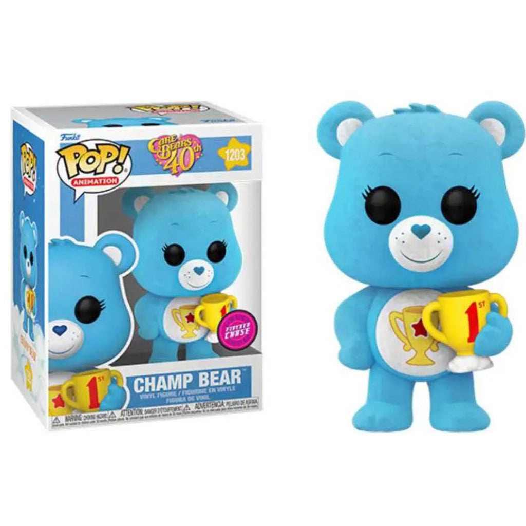 Funko Care Bears 40th Anniversary POP Champ Bear Figure CHASE