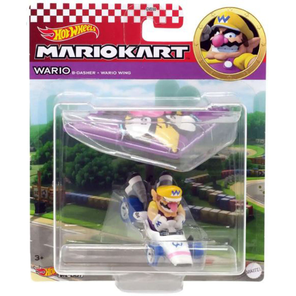 Mattel Hot Wheels Mario Kart Wario B-Dasher Figure - Radar Toys