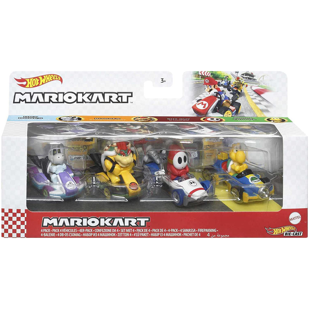 Hot Wheels Mario Kart 4 Pack Bowser Set - Radar Toys