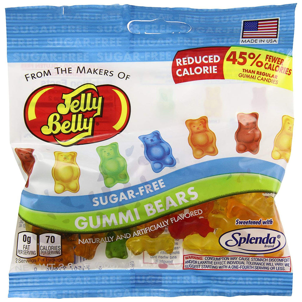 Jelly Belly Sugar-Free Gummi Bears 2.8 oz Flavored Candy - Radar Toys