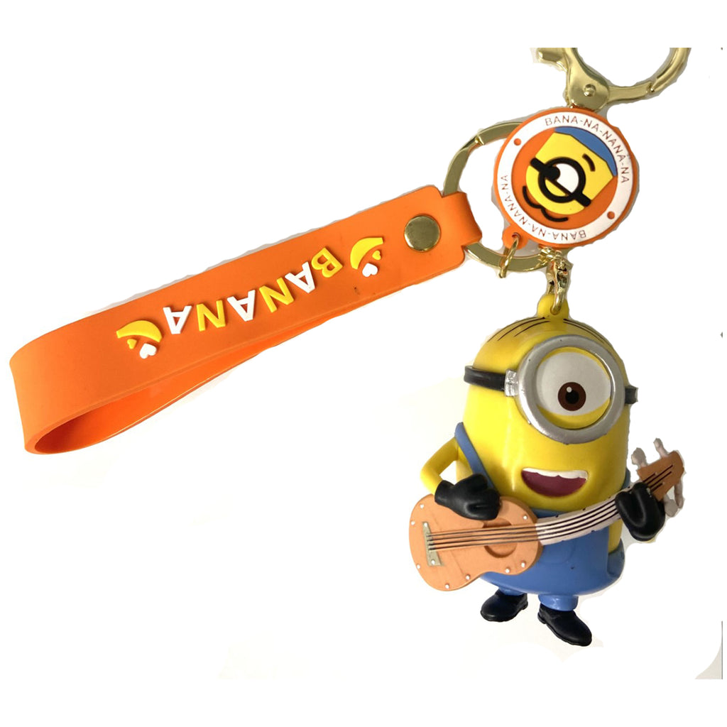 Minions Carl With Guitar Mini Figure Keychain
