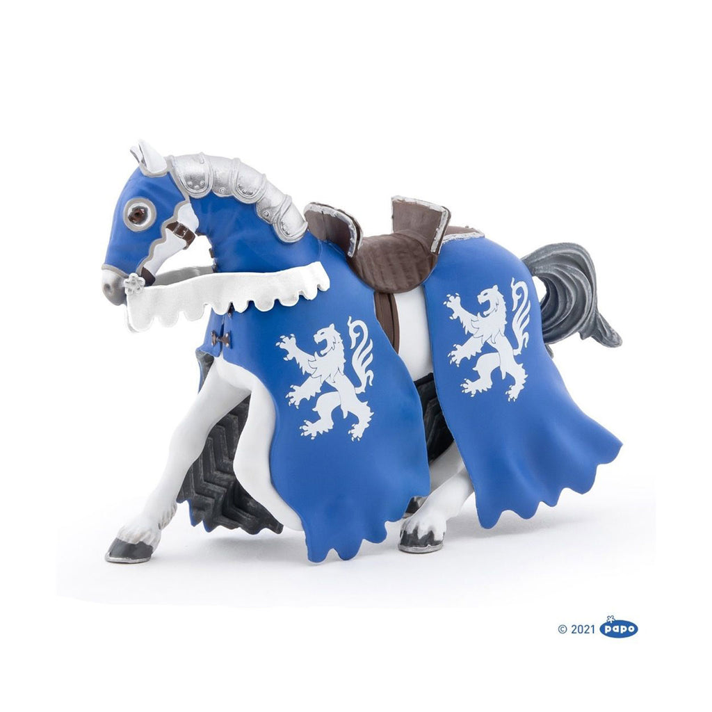 Papo Horse Of Blue Knight Animal Figure 39759