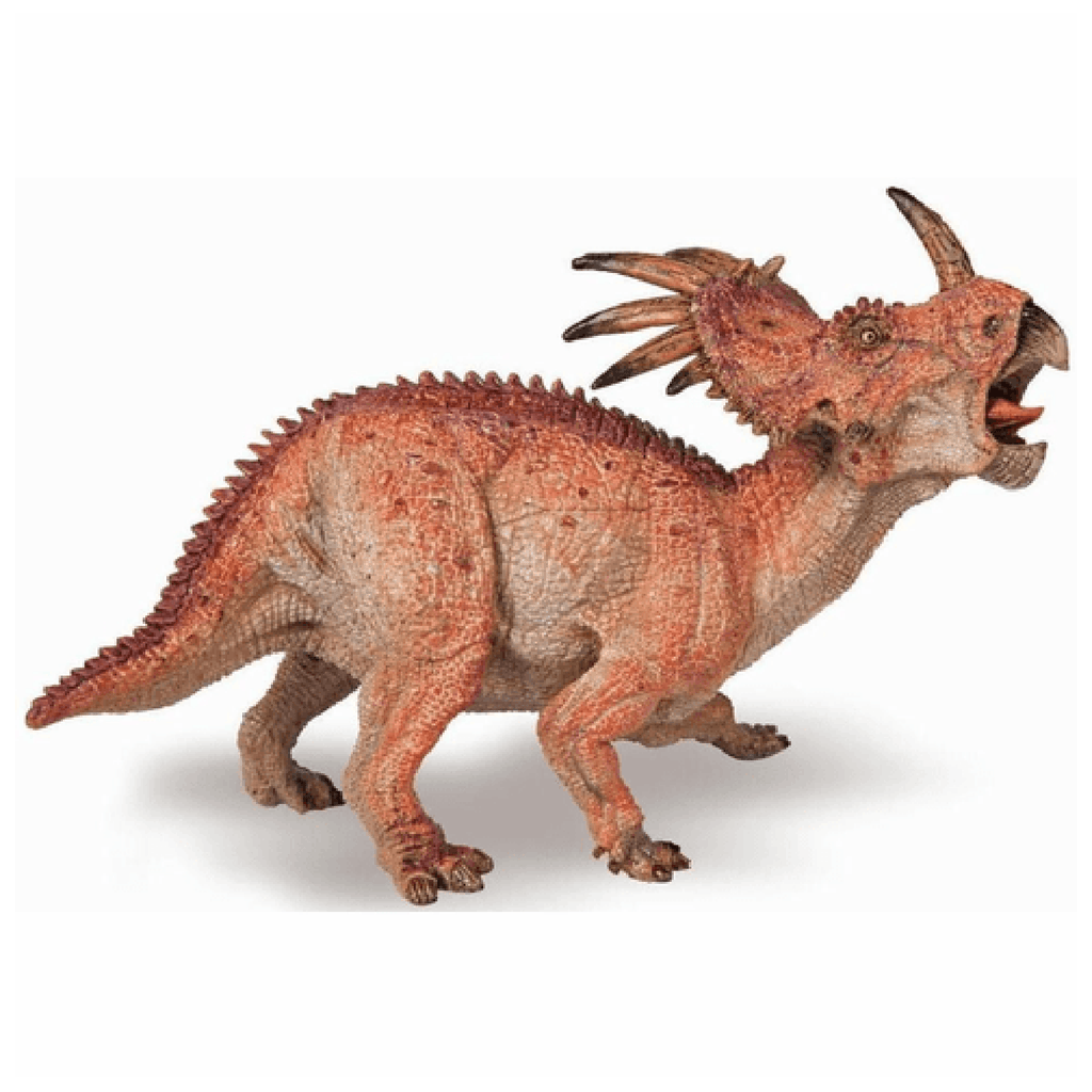 Papo Red Styracosaurus Animal Figure 55020