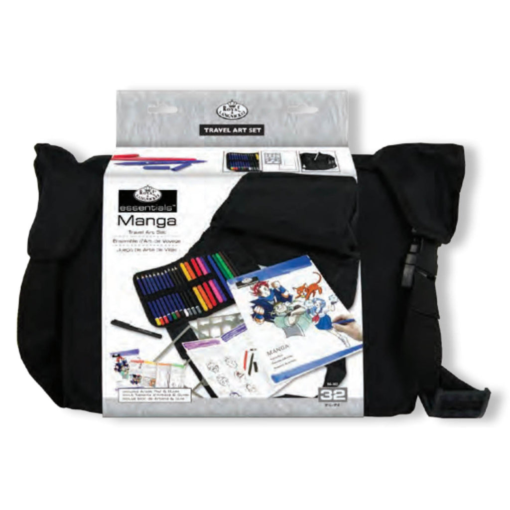 Royal Brush Essentials Manga 32 Piece Travel Art Set - Radar Toys