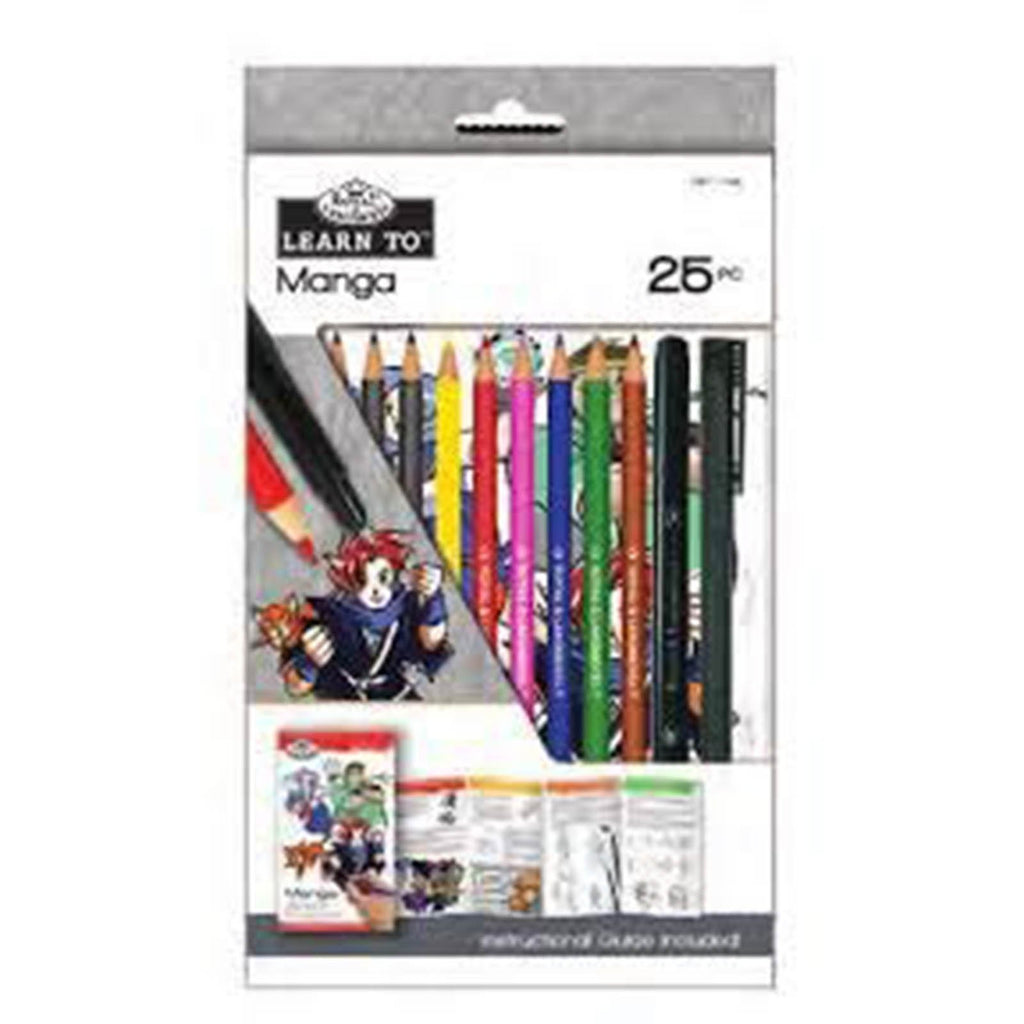 Royal Brush Learn To Manga 25 Piece Art Set RSET-LT262 - Radar Toys