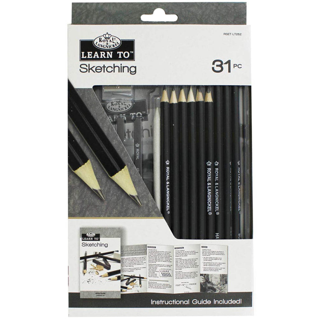 Royal Brush Learn To Sketch 31 Piece Art Set RSET-LT252 - Radar Toys
