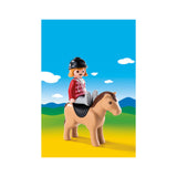 Playmobil 1-2-3  Equestrian With Horse Building Set 6973 - Radar Toys