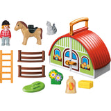 Playmobil 1-2-3 My Take Along Farm Building Set 70180 - Radar Toys