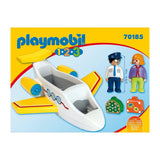 Playmobil 1-2-3 Plane With Passenger Building Set 70185 - Radar Toys