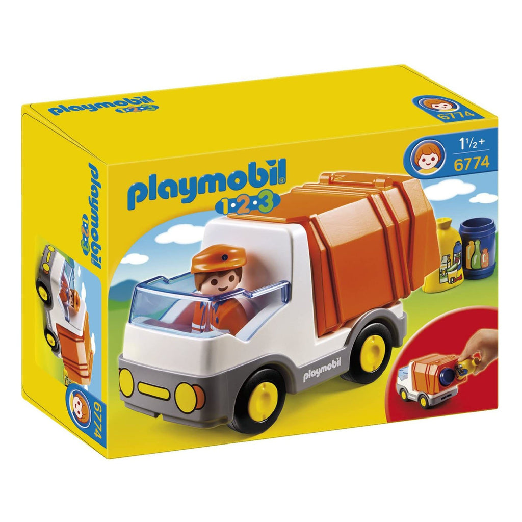 Playmobil 1-2-3 Recycling Truck Building Set 6774 - Radar Toys