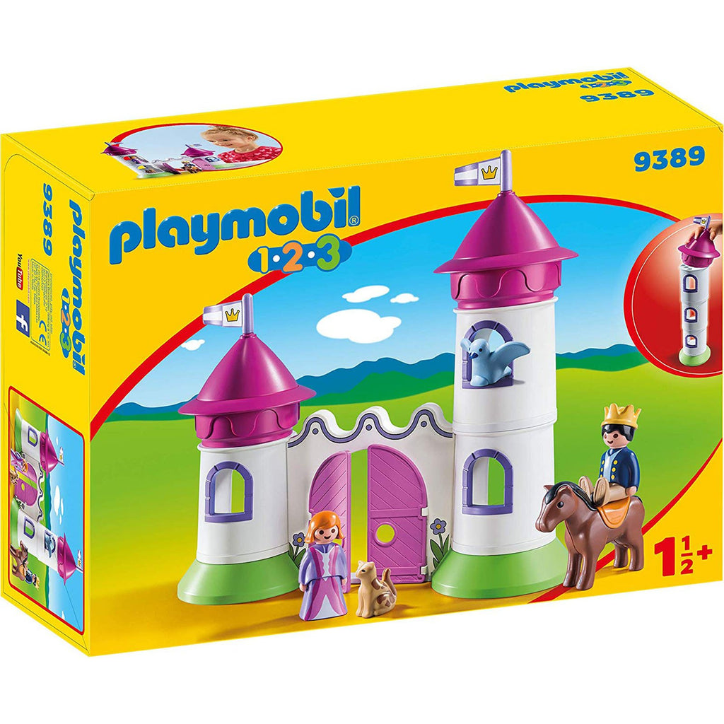 Playmobil 123 Castle With Stackable Towers Building Set 9389 - Radar Toys