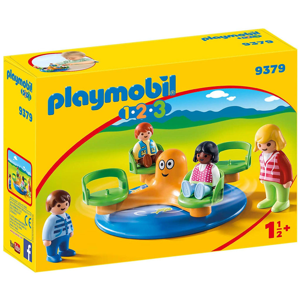 Playmobil 123 Children's Carousel Building Set 9379 - Radar Toys