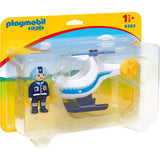 Playmobil 123 Police Helicopter Building Set 9383 - Radar Toys