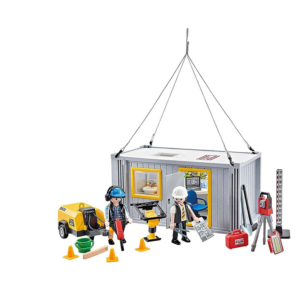 Playmobil Add-On Construction Site Office Building Set 9843 - Radar Toys