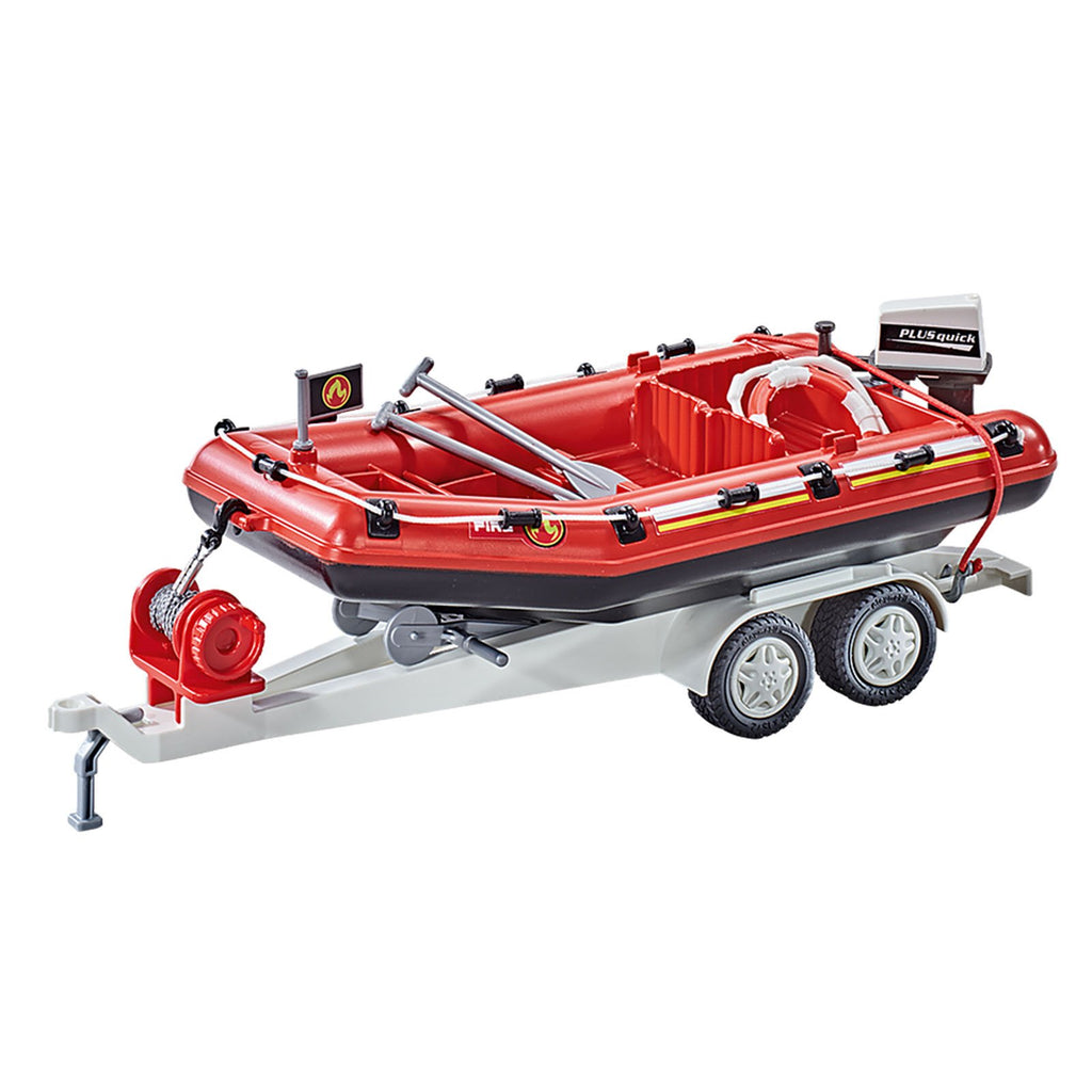 Playmobil Add-On Firefighting Inflatable Boat Building Set 9845 - Radar Toys