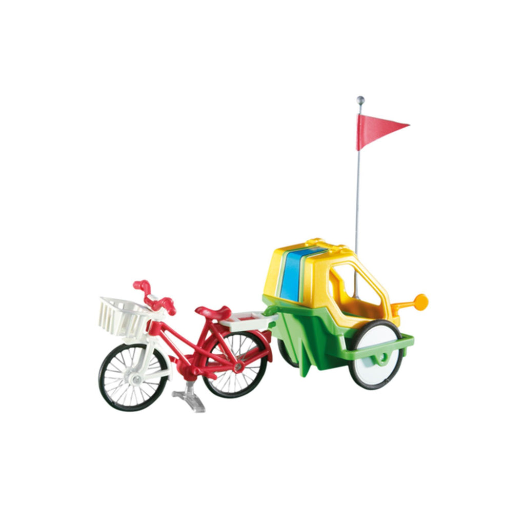 Playmobil Bike With Child's Trailer Building Set 6388 - Radar Toys