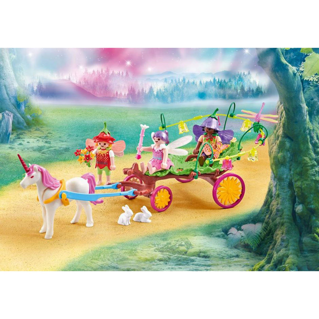Playmobil Children Fairies With Unicorn Carriage Building Set 9823 - Radar Toys