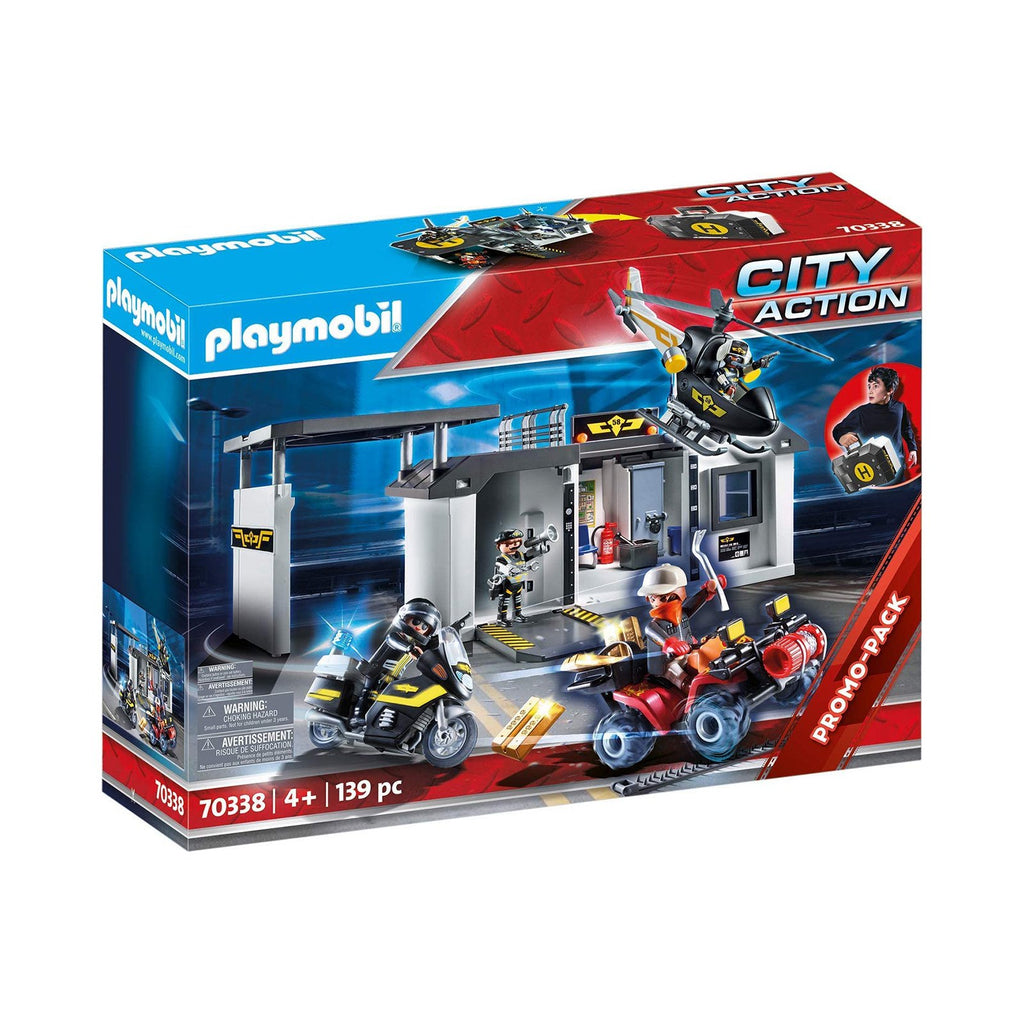 Playmobil City Action Take Along Tactical Unit Headquarters Building Set 70338 - Radar Toys
