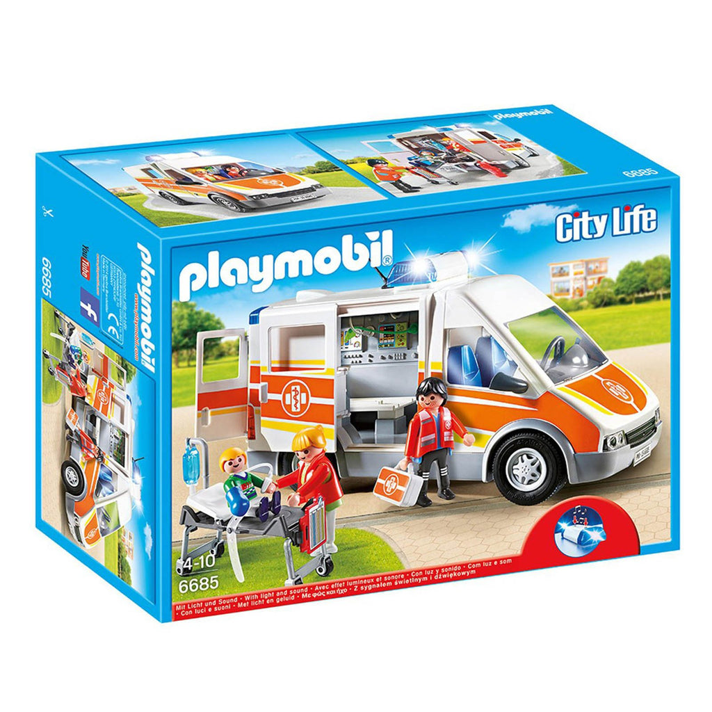 Playmobil City Life Ambulance With Lights And Sounds Building Set 6685 - Radar Toys