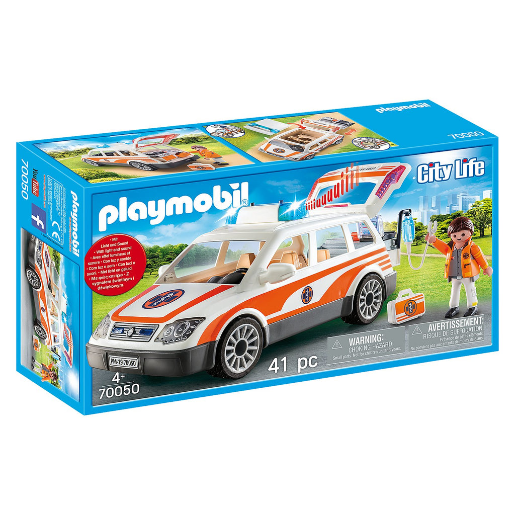Playmobil City Life Emergency Car With Siren Building Set 70050 - Radar Toys