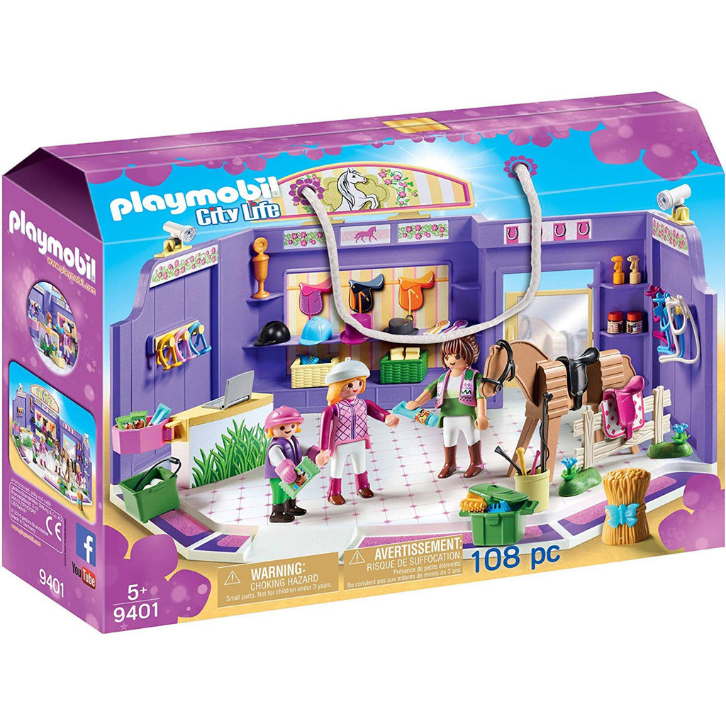 Playmobil City Life Horse Tack Shop Building Set 9401 - Radar Toys