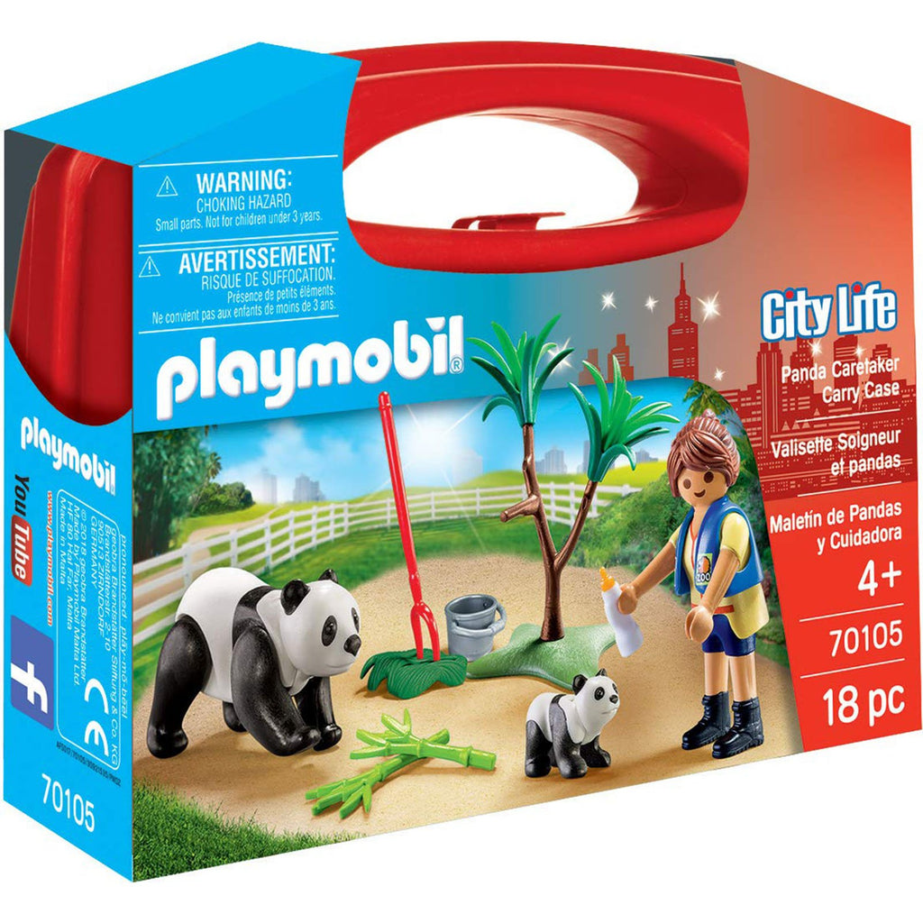 Playmobil City Life Panda Caretaker Carry Case Building Set 70105 - Radar Toys