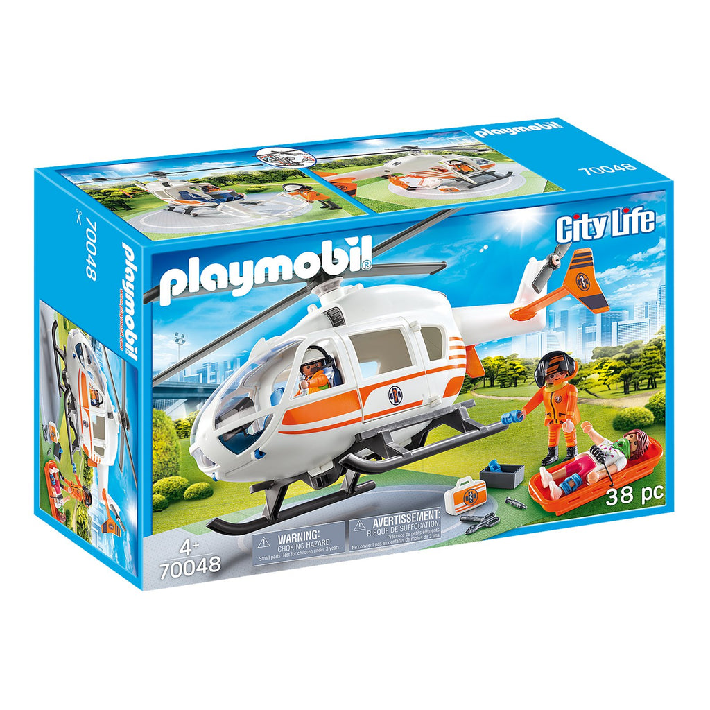 Playmobil City Life Rescue Helicopter Building Set 70048 - Radar Toys