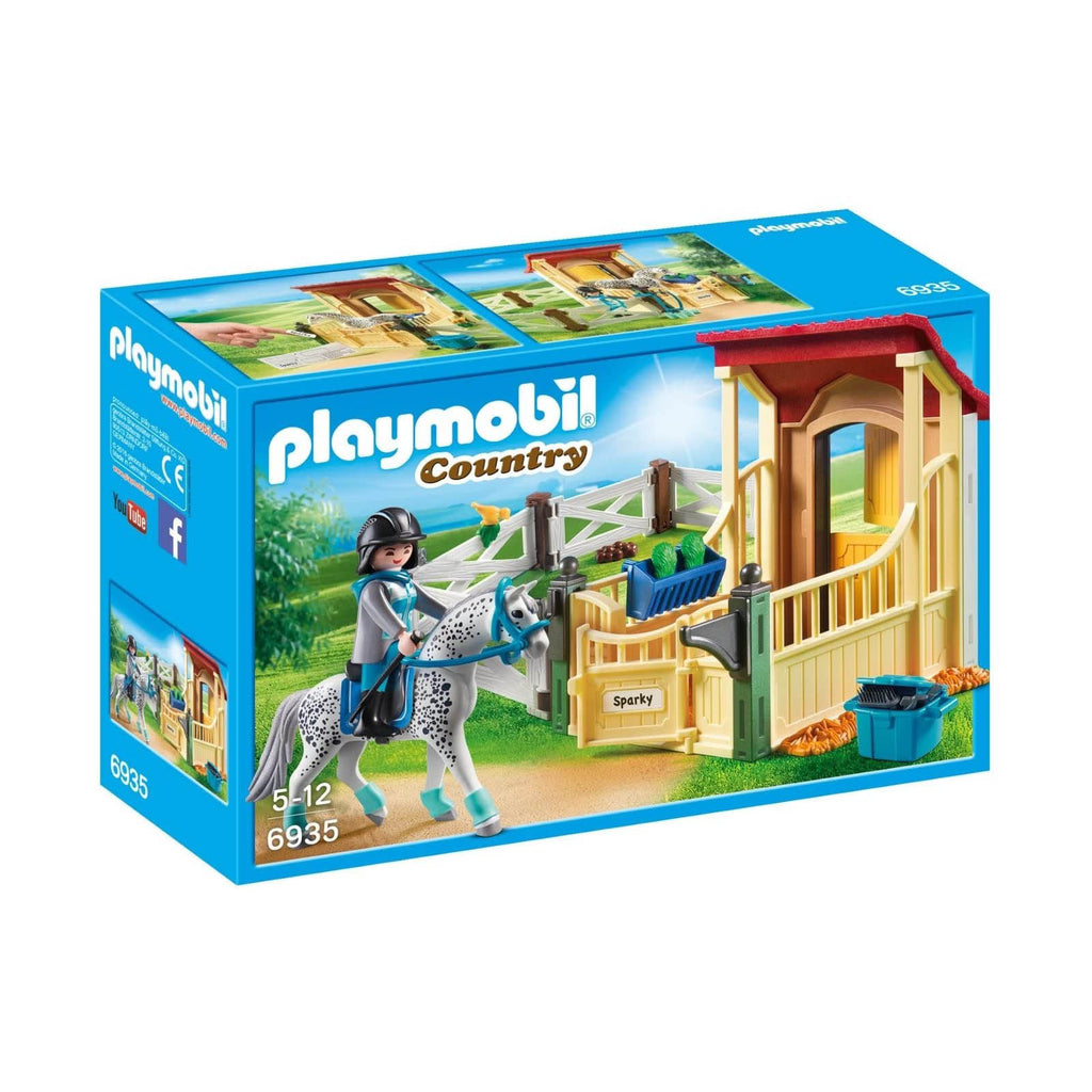 Playmobil Country Horse Stable With Appaloosa Building Set 6935 - Radar Toys