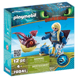 Playmobil Dragons Astrid With Flight Suit And Hobgobb Building Set 70041 - Radar Toys