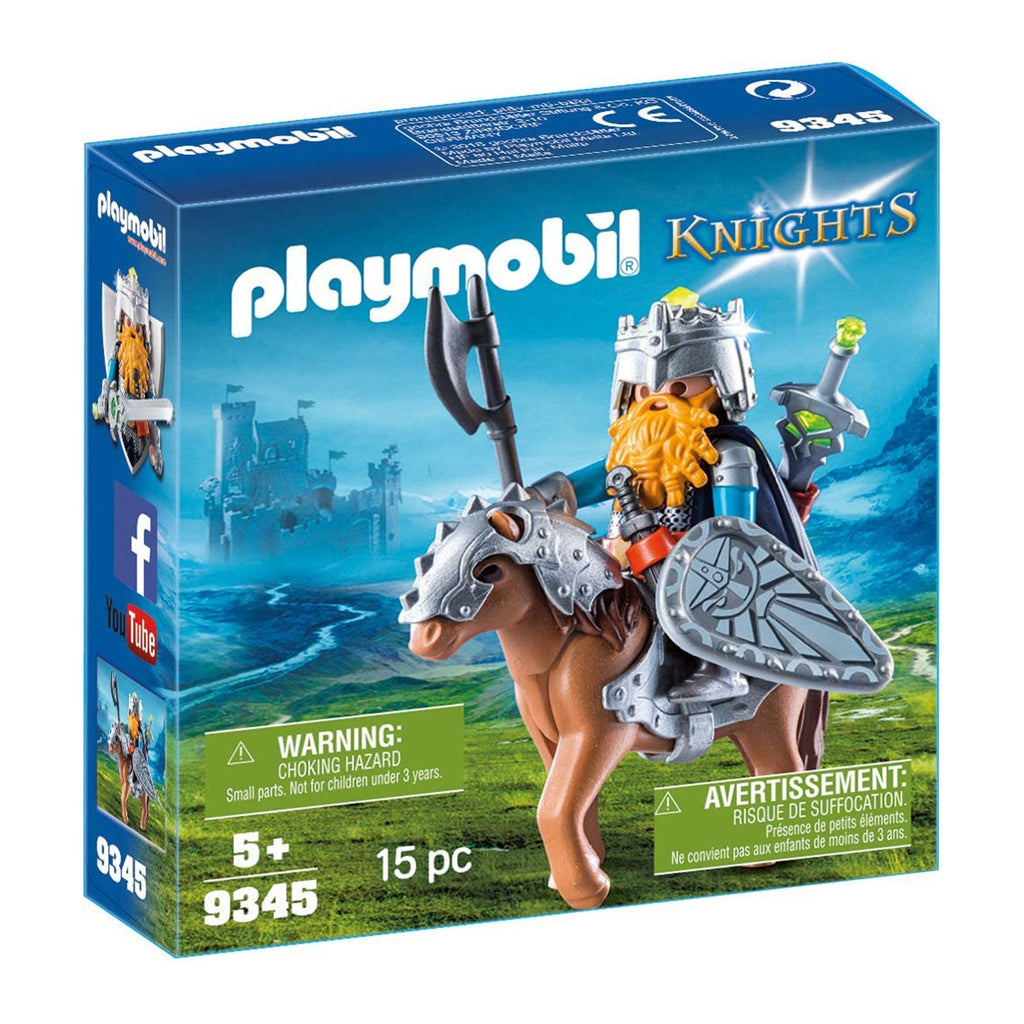 Playmobil Knights Dwarf Fighter With Pony Building Set 9345 - Radar Toys