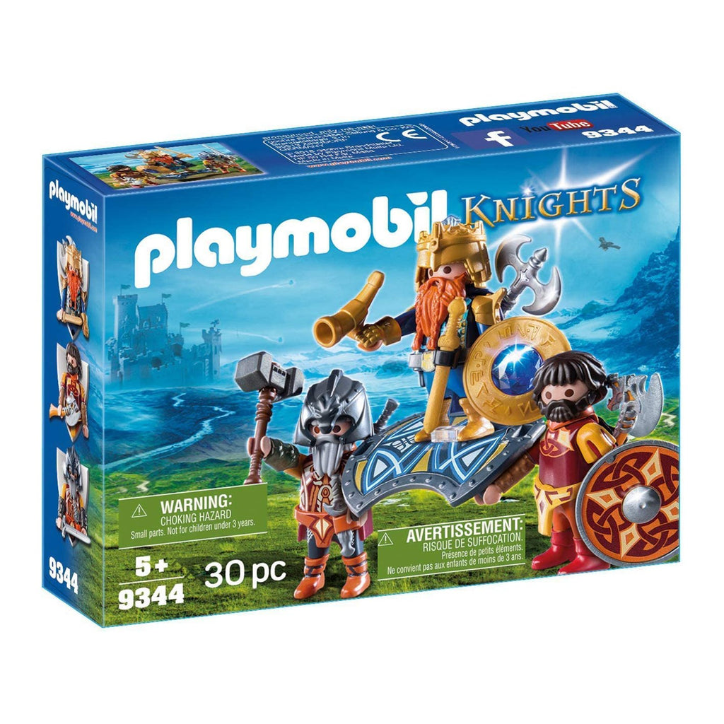 Playmobil Knights Dwarf King With Guards Building Set 9344 - Radar Toys