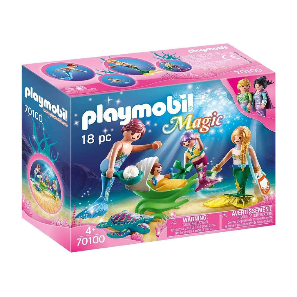 Playmobil Magic Family With Shell Stroller Building Set 70100 - Radar Toys