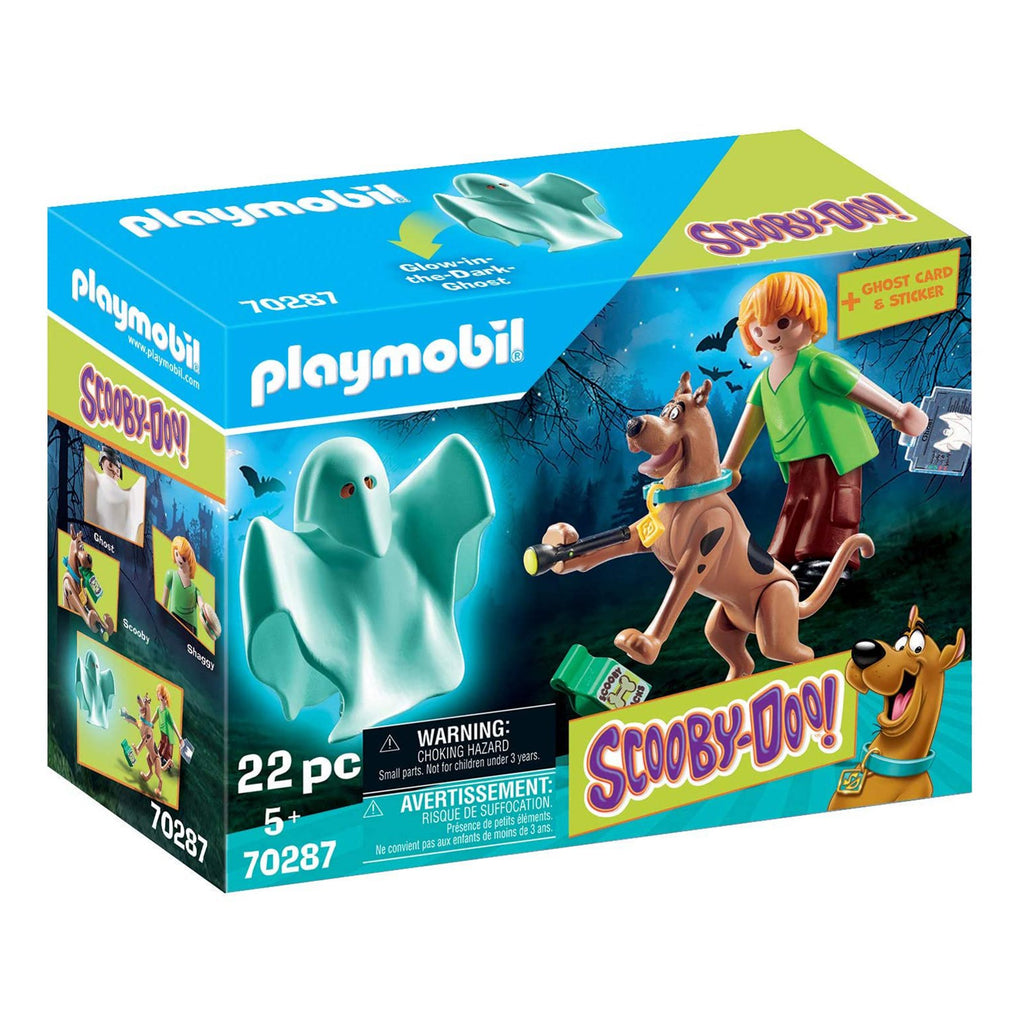 Playmobil Scooby-Doo Scooby & Shaggy With Ghost Building Set 70287 - Radar Toys