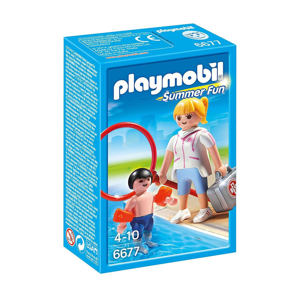 Playmobil Summer Fun Pool Supervisor Building Set 6677 - Radar Toys